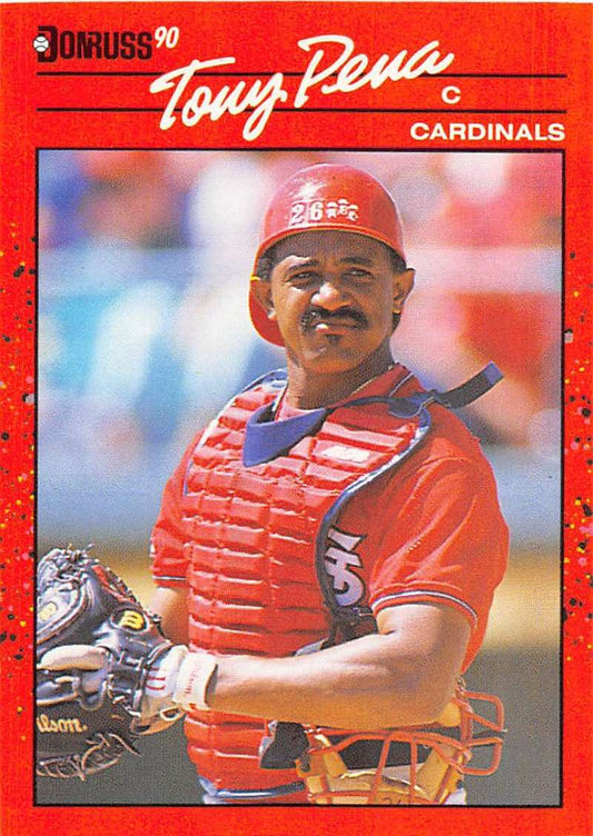 1990 Donruss Baseball  #181 Tony Pena  St. Louis Cardinals  Image 1