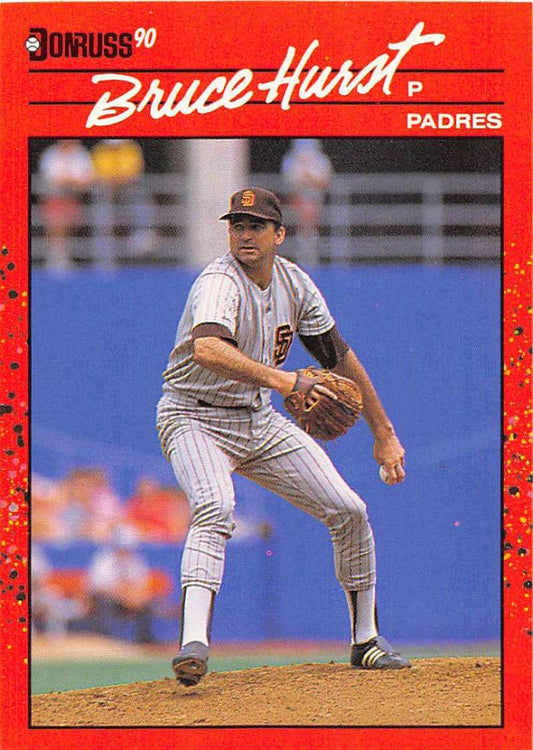 1990 Donruss Baseball  #183 Bruce Hurst  San Diego Padres  Image 1