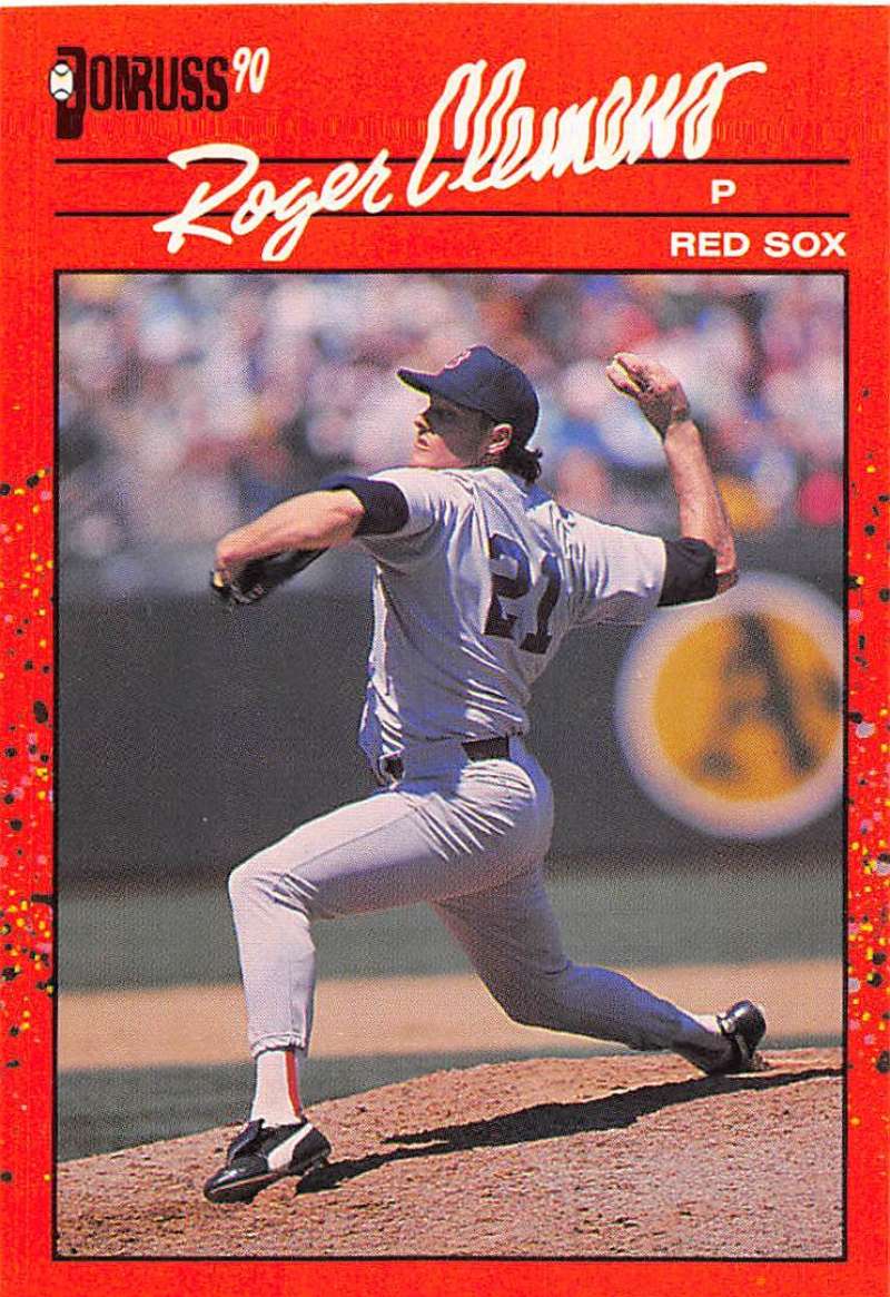 1990 Donruss Baseball #184 Roger Clemens Boston Red Sox Image 1