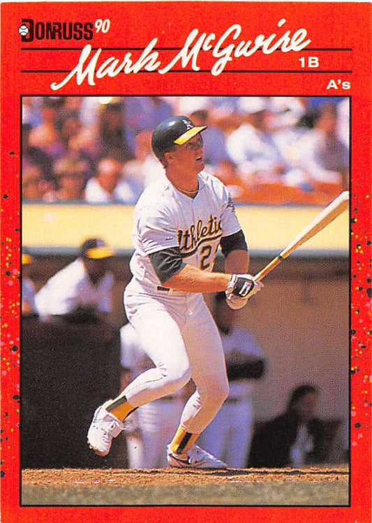 1990 Donruss Baseball  #185 Mark McGwire  Oakland Athletics  Image 1