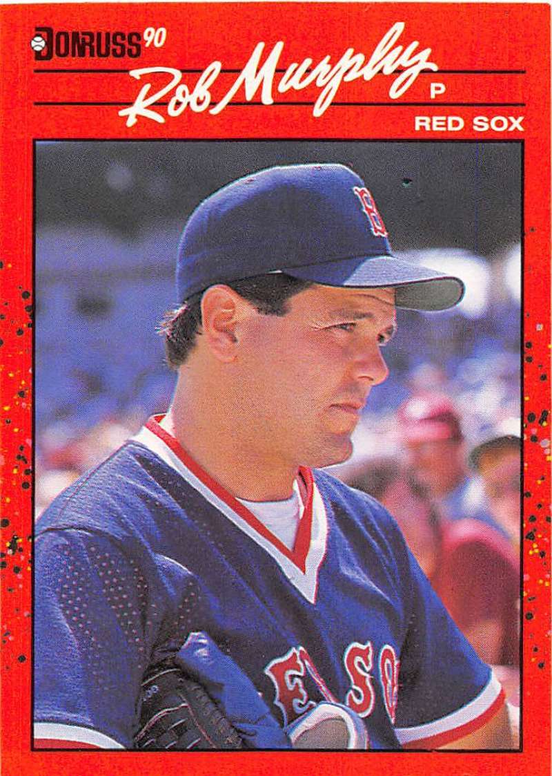 1990 Donruss Baseball #186 Rob Murphy Boston Red Sox Image 1