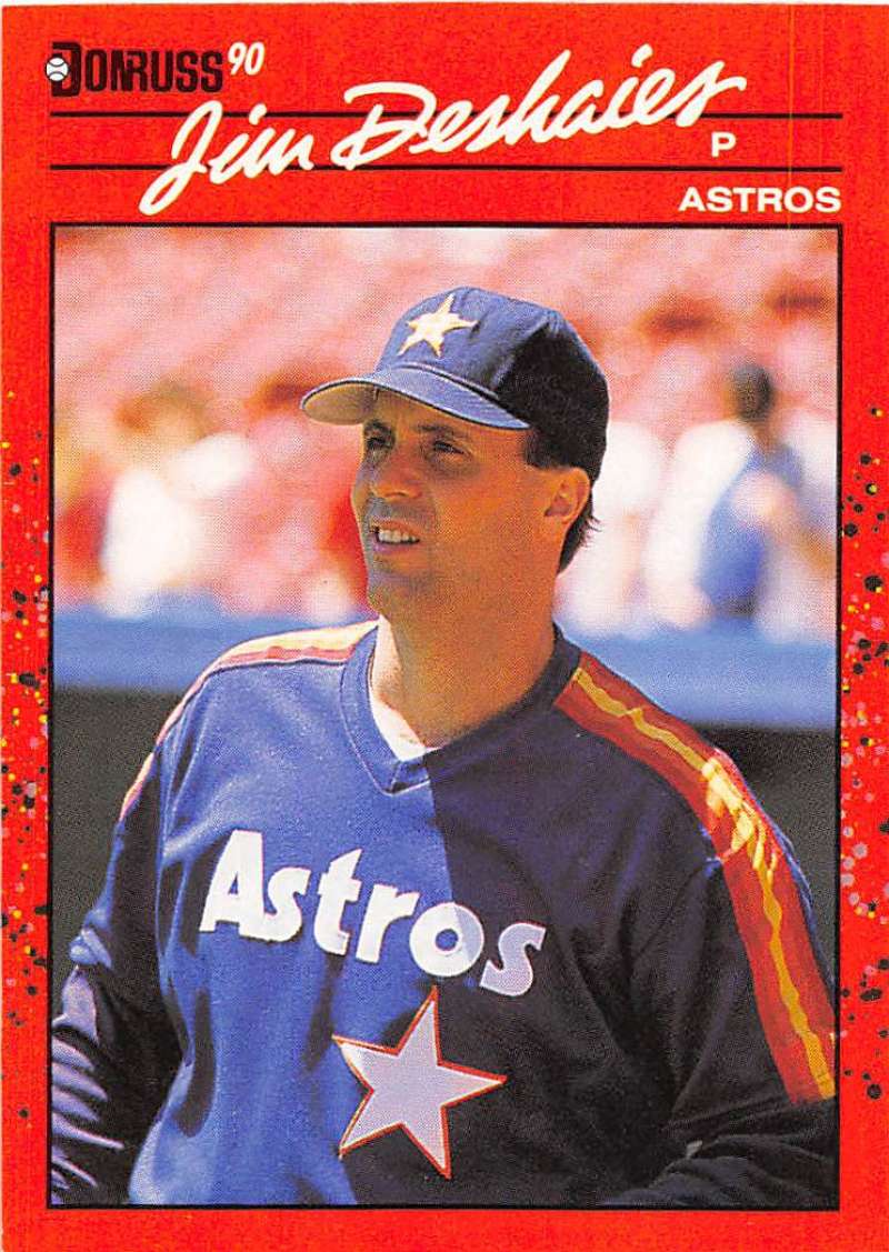 1990 Donruss Baseball #187 Jim Deshaies Houston Astros Image 1