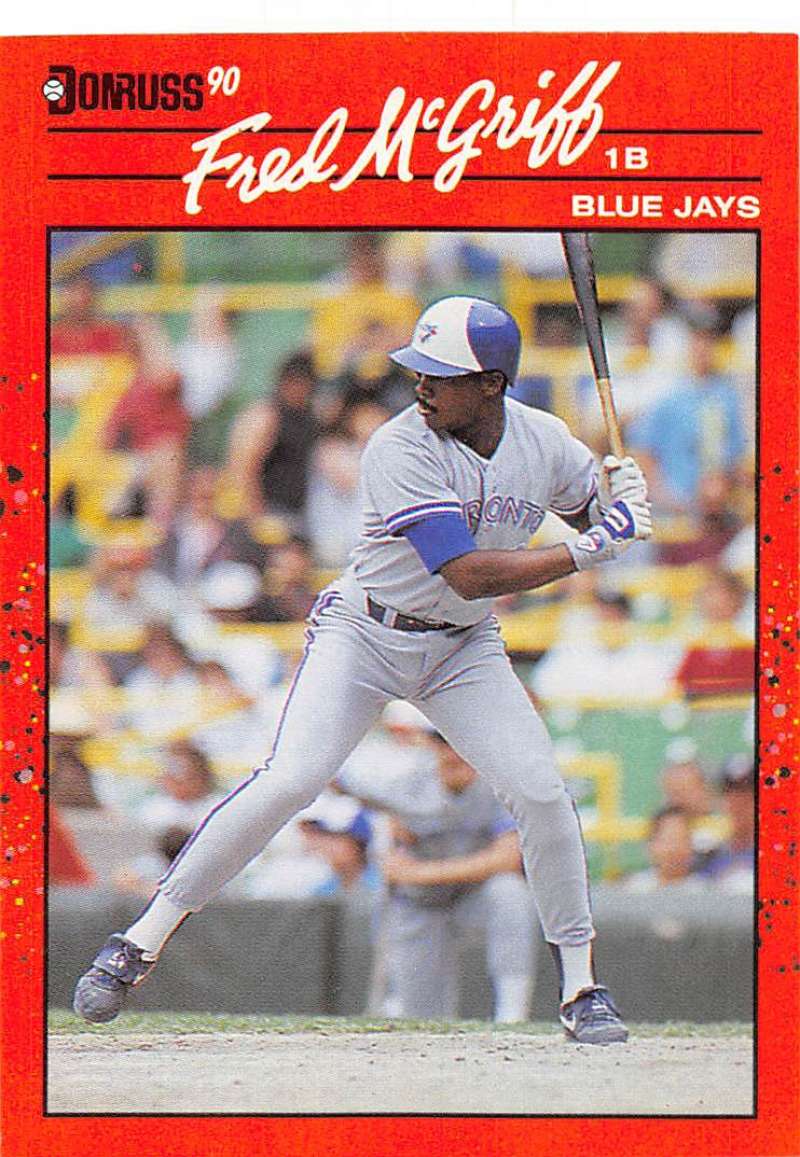 1990 Donruss Baseball #188 Fred McGriff Toronto Blue Jays Image 1