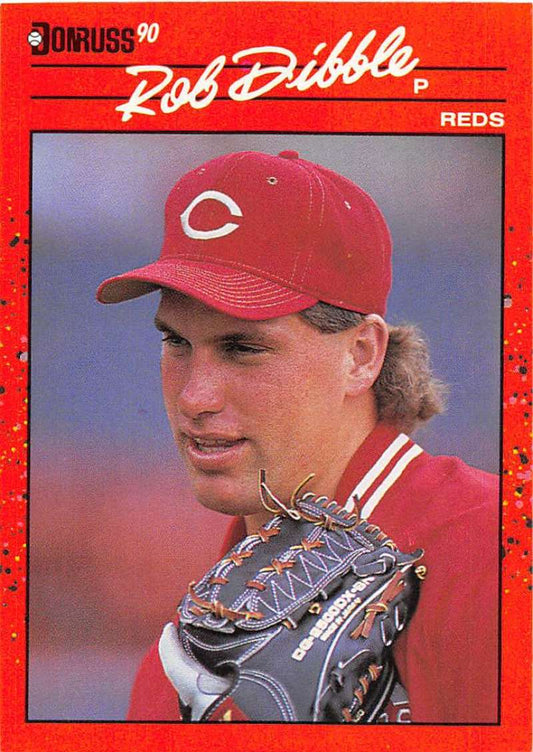 1990 Donruss Baseball  #189 Rob Dibble  Cincinnati Reds  Image 1