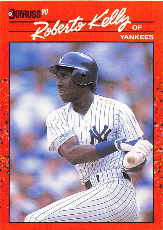 1990 Donruss Baseball  #192 Roberto Kelly  New York Yankees  Image 1