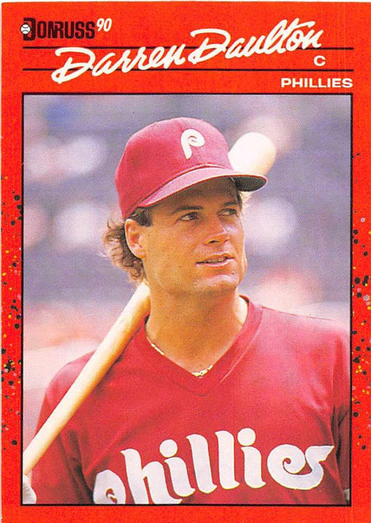 1990 Donruss Baseball  #194 Darren Daulton  Philadelphia Phillies  Image 1