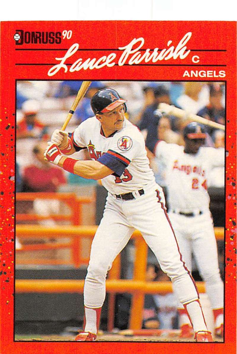 1990 Donruss Baseball #213 Lance Parrish California Angels Image 1