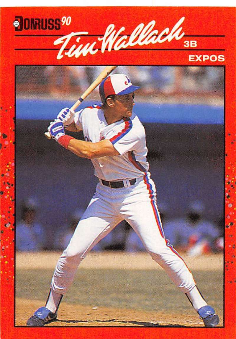 1990 Donruss Baseball #220 Tim Wallach Montreal Expos Image 1