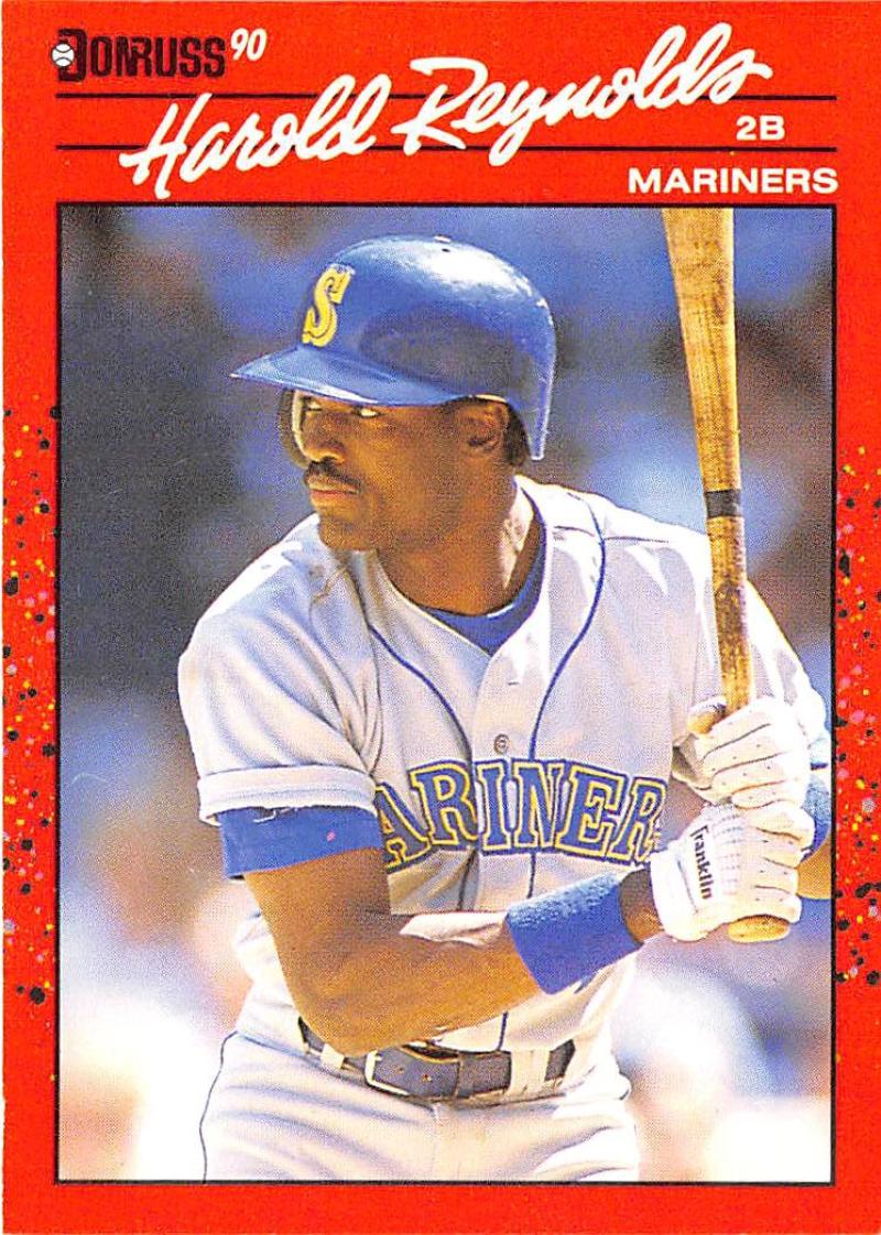 1990 Donruss Baseball #227 Harold Reynolds Seattle Mariners Image 1