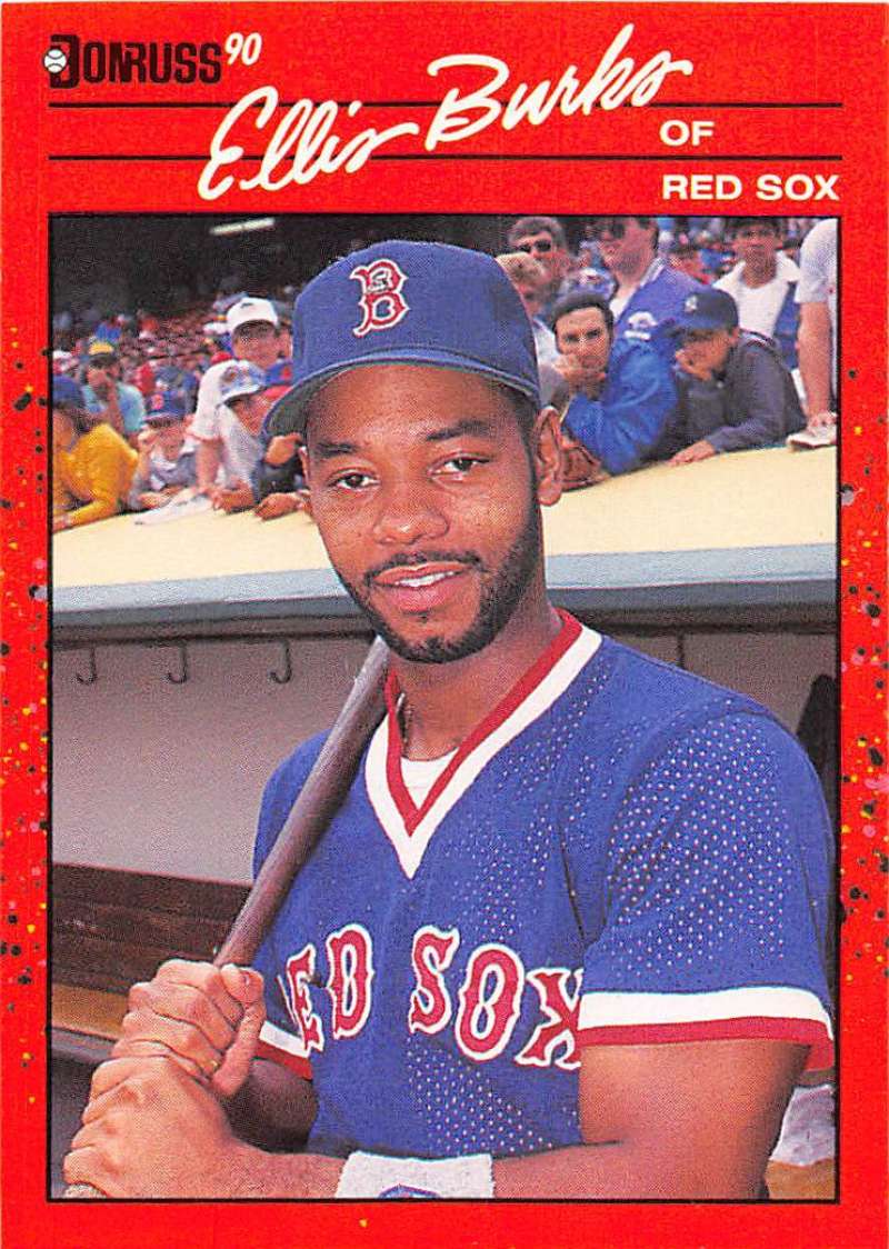1990 Donruss Baseball #228 Ellis Burks Boston Red Sox Image 1