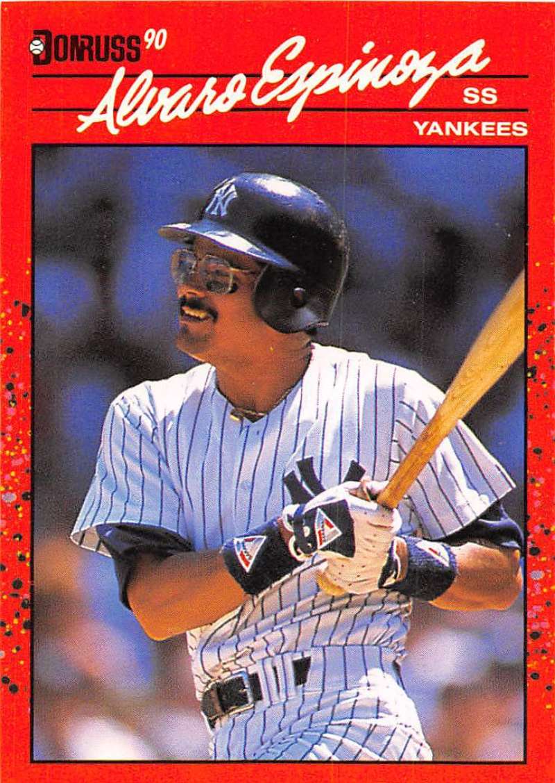 1990 Donruss Baseball #245 Alvaro Espinoza New York Yankees Image 1