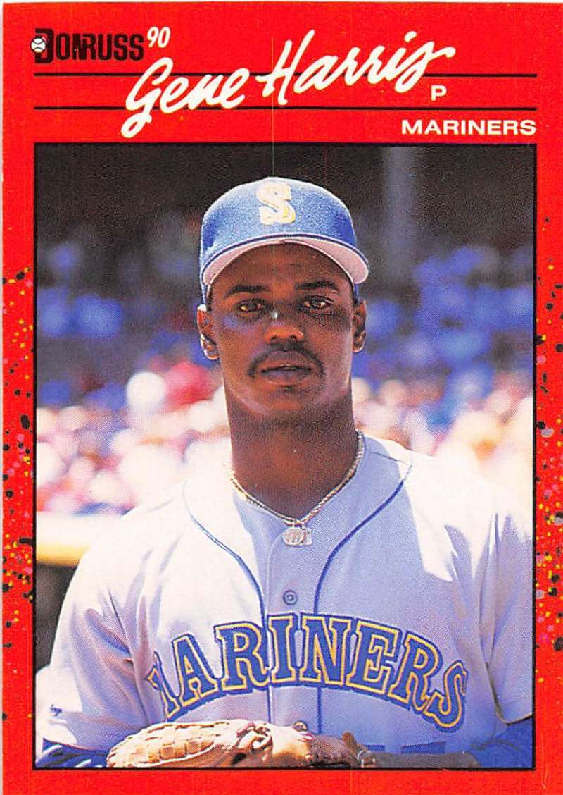 1990 Donruss Baseball #247 Gene Harris Seattle Mariners Image 1