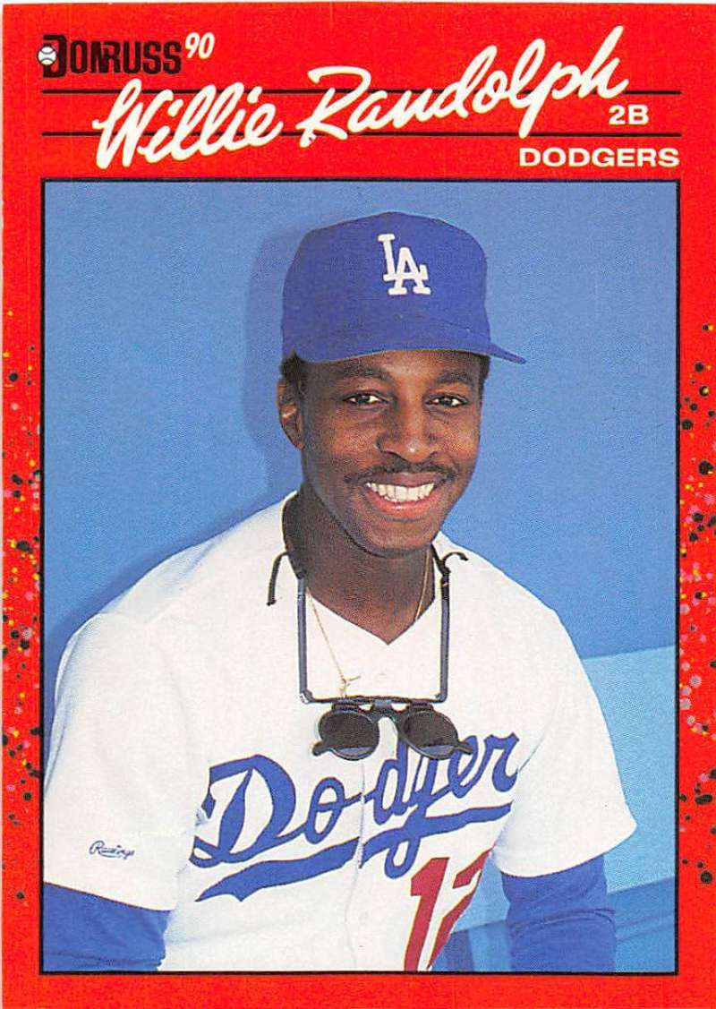 1990 Donruss Baseball #250 Willie Randolph Los Angeles Dodgers Image 1