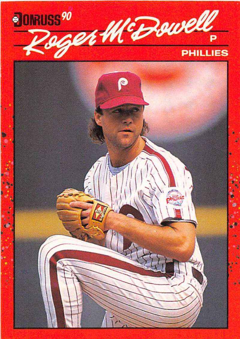 1990 Donruss Baseball #251 Roger McDowell Philadelphia Phillies Image 1