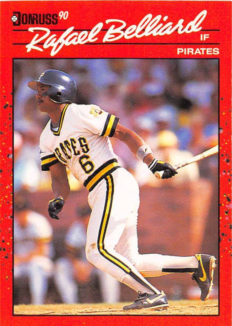 1990 Donruss Baseball #252 Rafael Belliard Pittsburgh Pirates Image 1