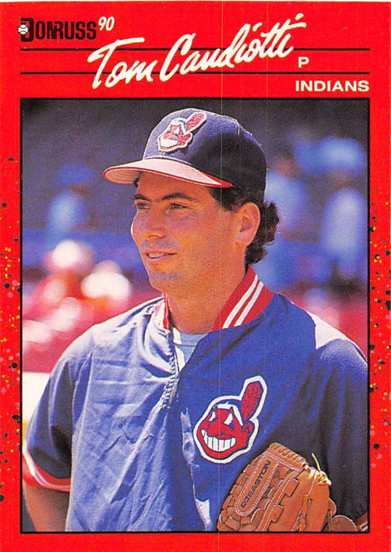 1990 Donruss Baseball #256 Tom Candiotti Cleveland Indians Image 1