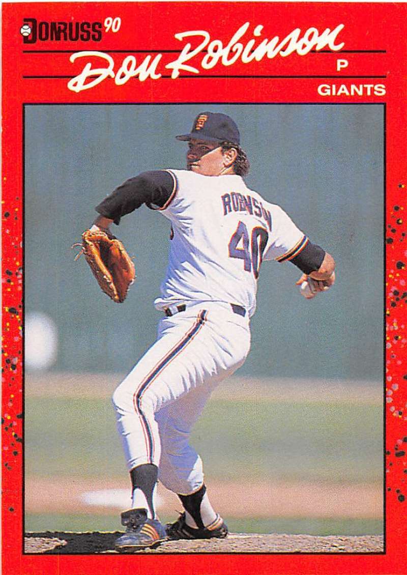 1990 Donruss Baseball #258 Don Robinson San Francisco Giants Image 1