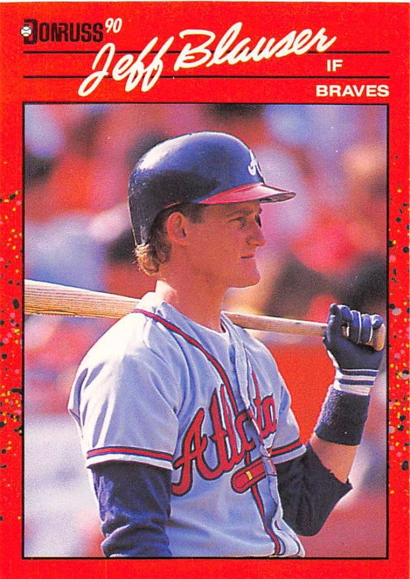 1990 Donruss Baseball #271 Jeff Blauser Atlanta Braves Image 1