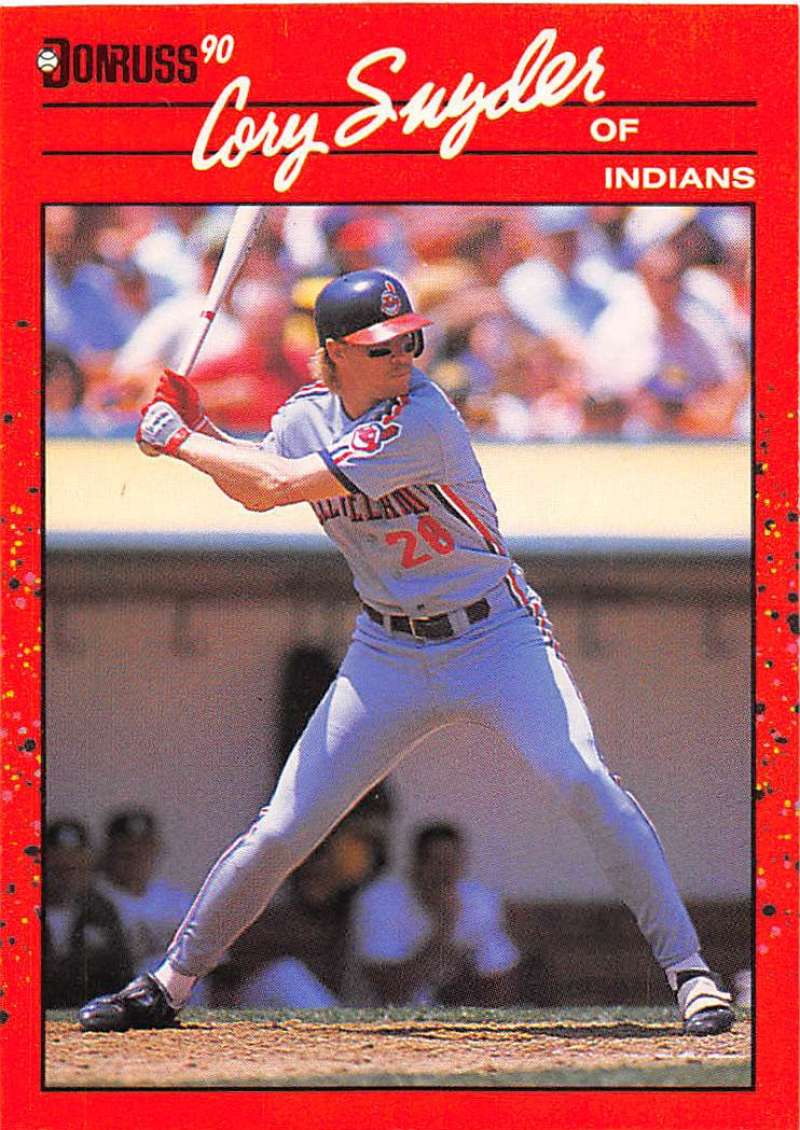 1990 Donruss Baseball #272 Cory Snyder Cleveland Indians Image 1