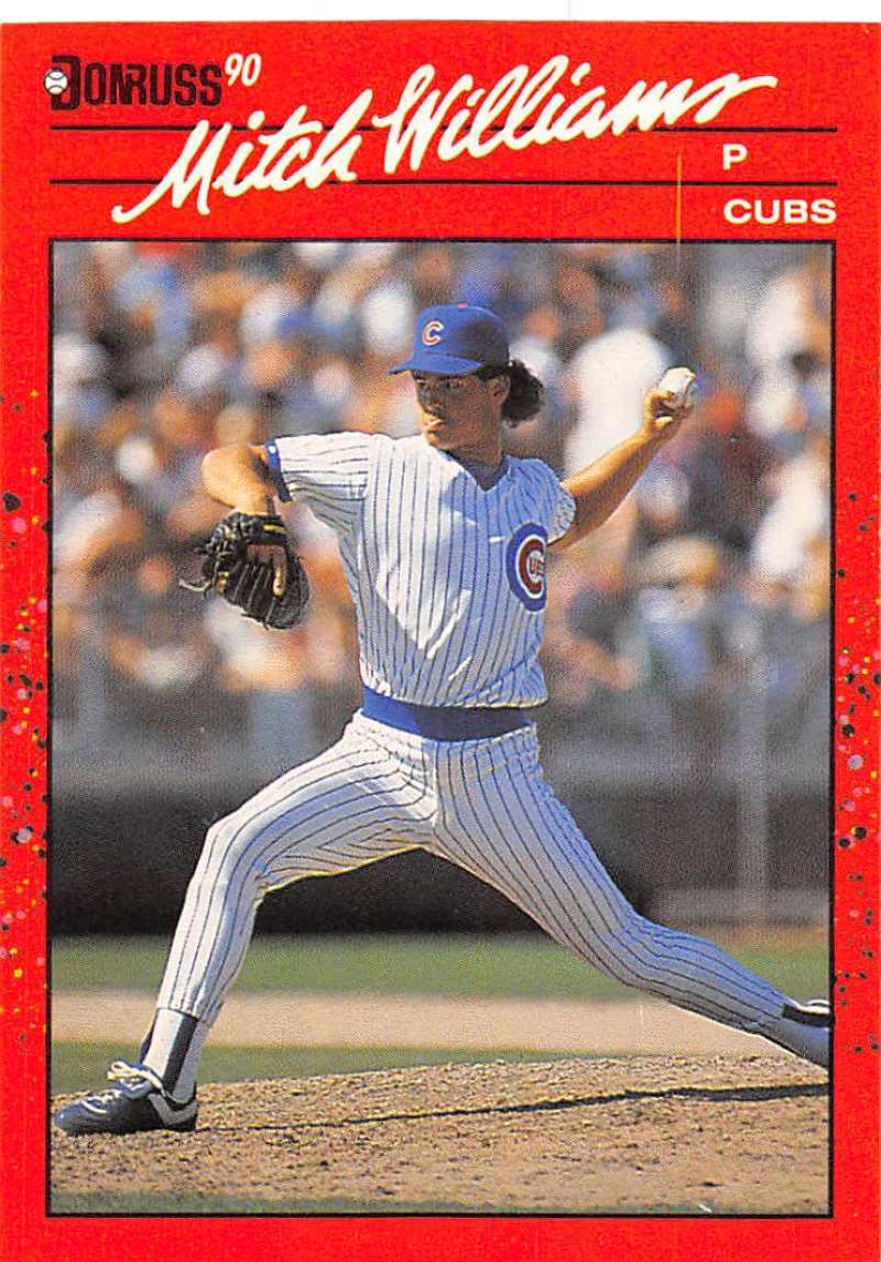 1990 Donruss Baseball #275 Mitch Williams Chicago Cubs Image 1