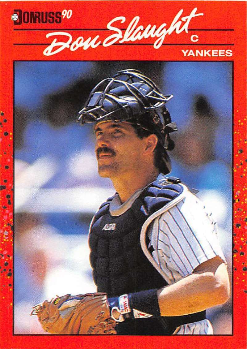 1990 Donruss Baseball #277 Don Slaught New York Yankees Image 1