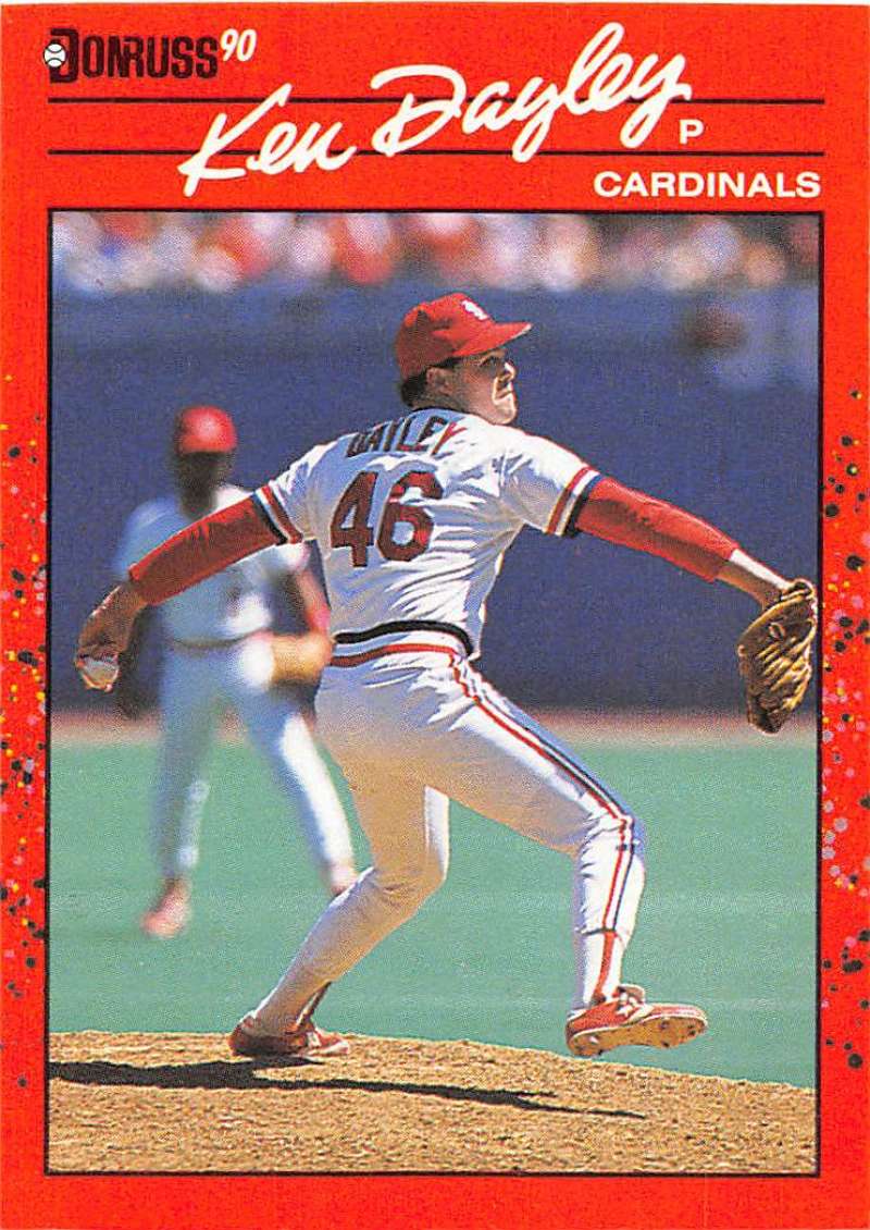 1990 Donruss Baseball #281 Ken Dayley St. Louis Cardinals Image 1