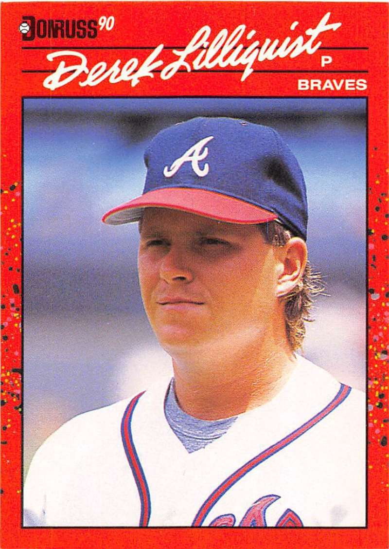 1990 Donruss Baseball #286 Derek Lilliquist Atlanta Braves Image 1