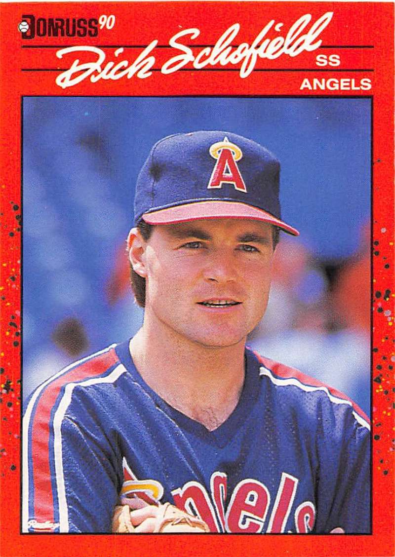 1990 Donruss Baseball #288 Dick Schofield California Angels Image 1