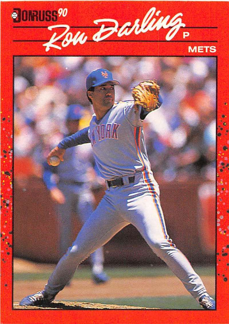 1990 Donruss Baseball #289 Ron Darling New York Mets Image 1