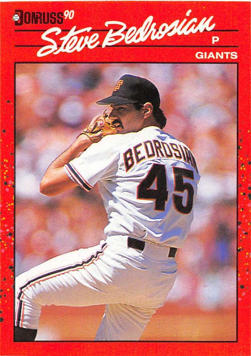 1990 Donruss Baseball #295 Steve Bedrosian San Francisco Giants Image 1