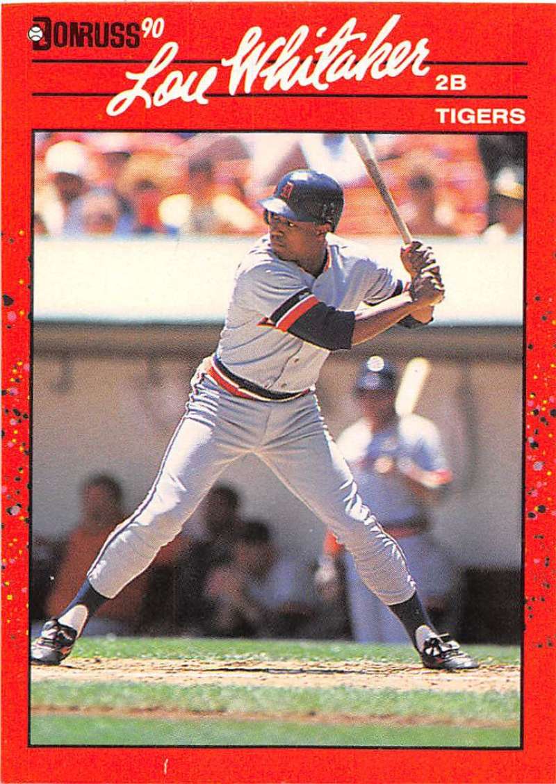 1990 Donruss Baseball #298 Lou Whitaker Detroit Tigers Image 1