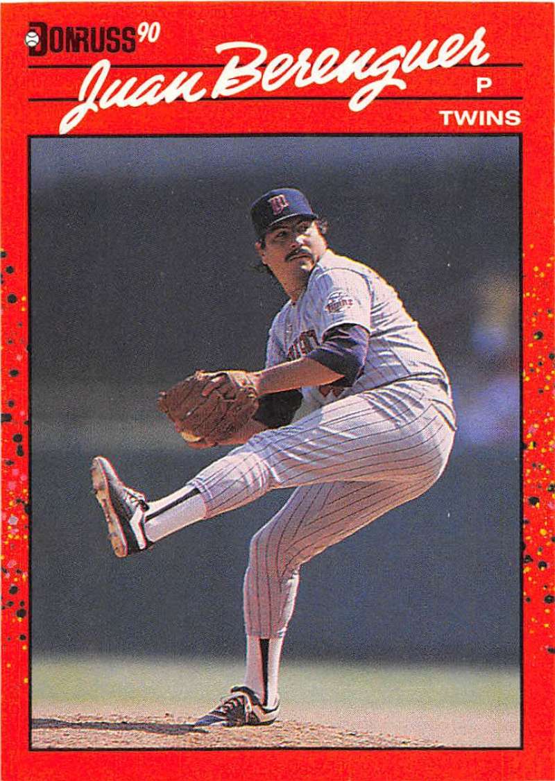 1990 Donruss Baseball #301 Juan Berenguer Minnesota Twins Image 1