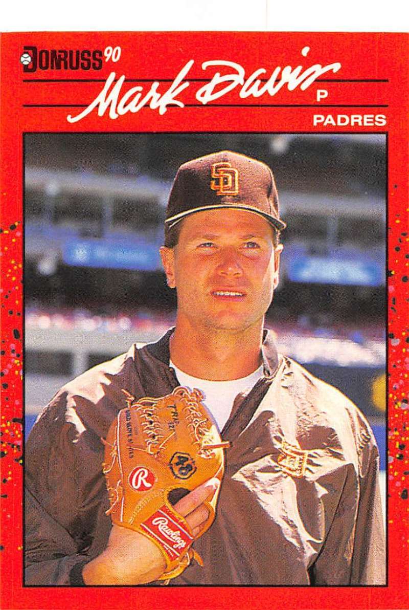 1990 Donruss Baseball #302 Mark Davis San Diego Padres Image 1