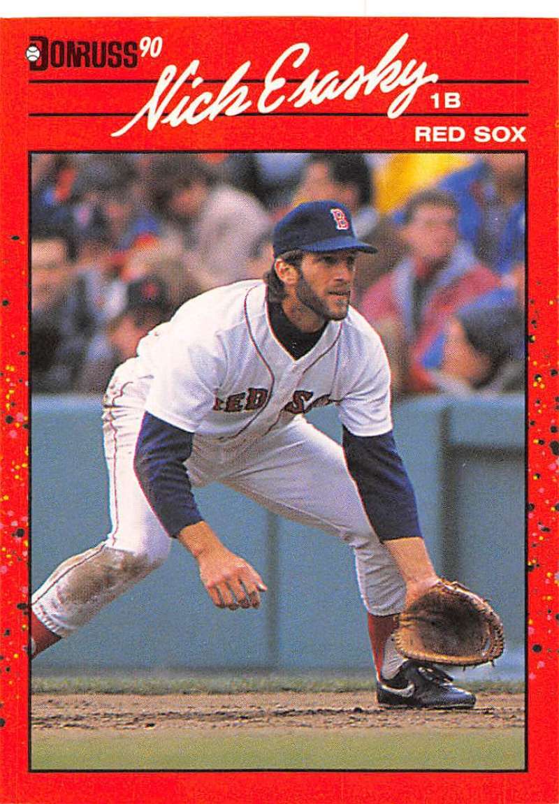 1990 Donruss Baseball #303 Nick Esasky Boston Red Sox Image 1