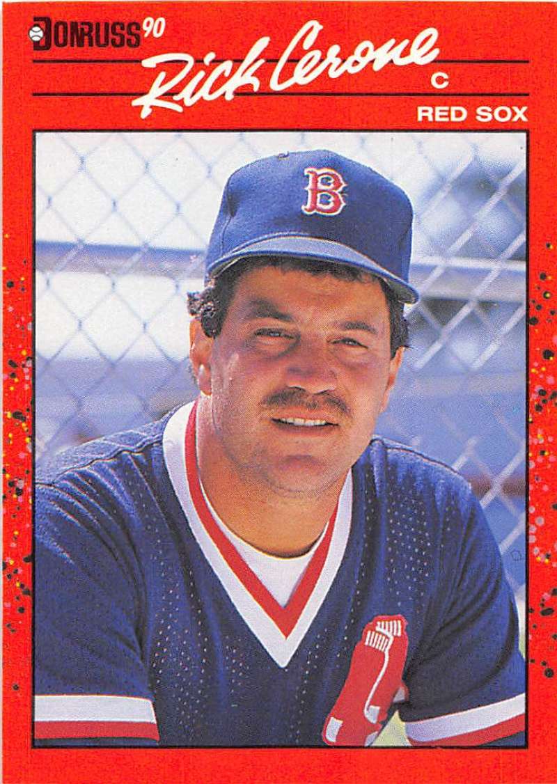 1990 Donruss Baseball #305 Rick Cerone Boston Red Sox Image 1