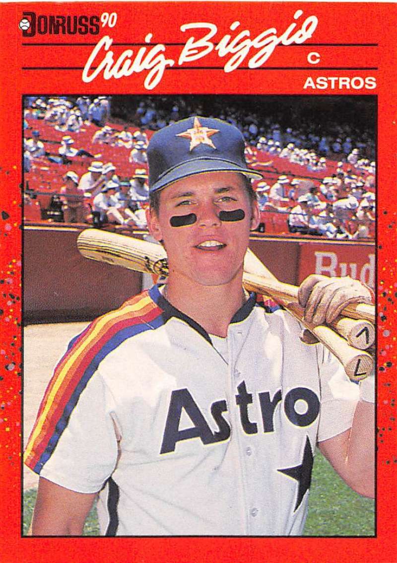 1990 Donruss Baseball #306 Craig Biggio Houston Astros Image 1