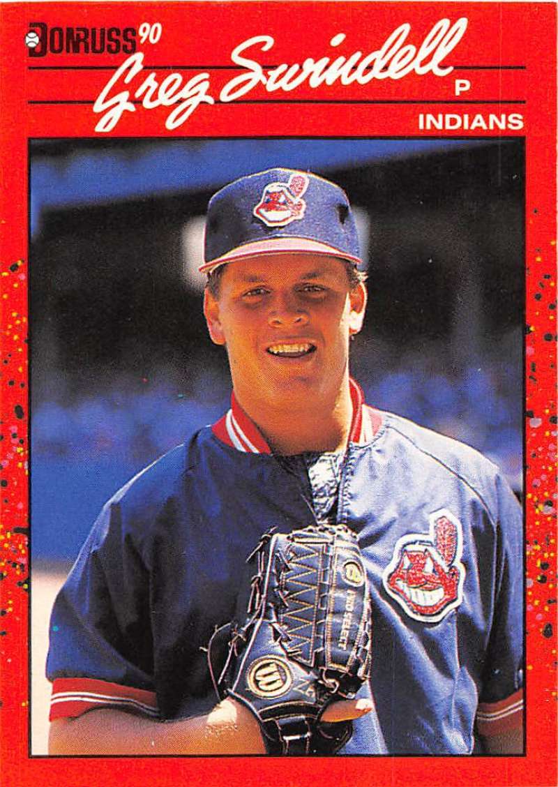 1990 Donruss Baseball #310 Greg Swindell Cleveland Indians Image 1