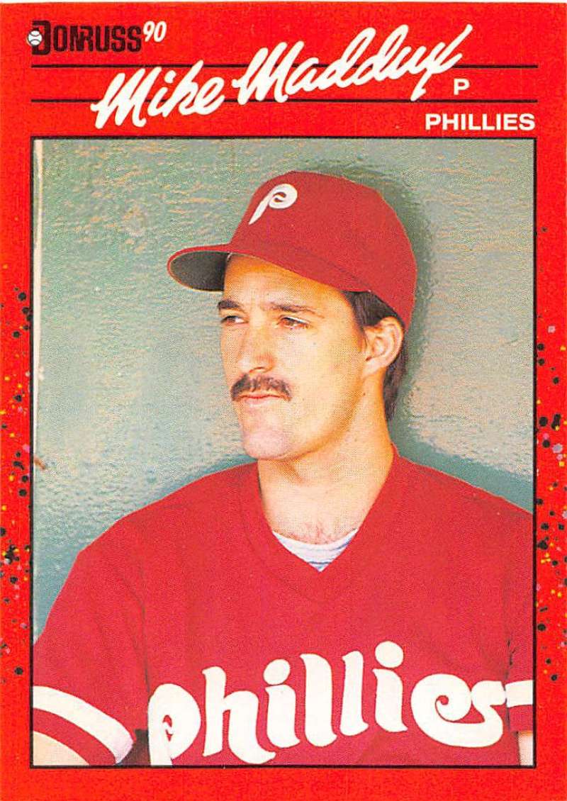 1990 Donruss Baseball #312 Mike Maddux Philadelphia Phillies Image 1