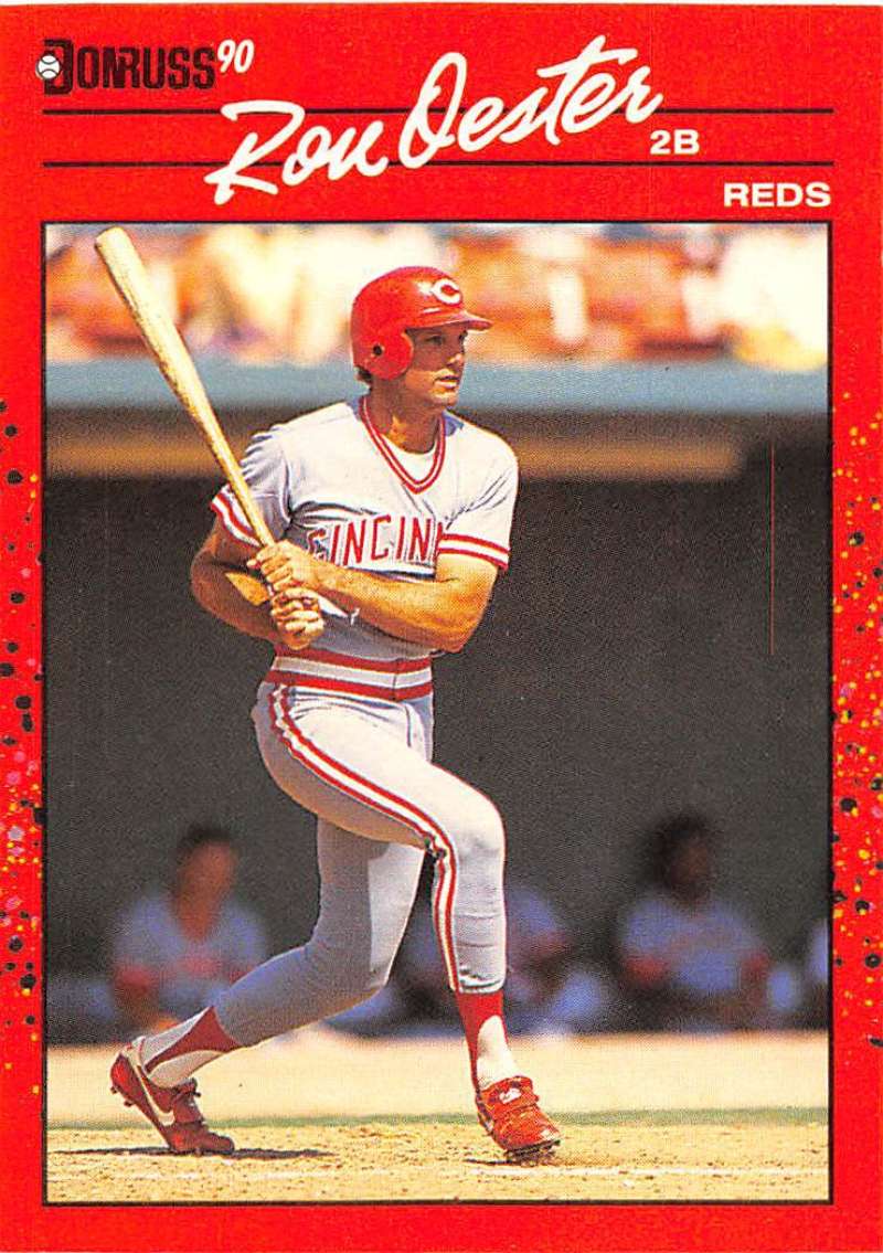 1990 Donruss Baseball #317 Ron Oester Cincinnati Reds Image 1