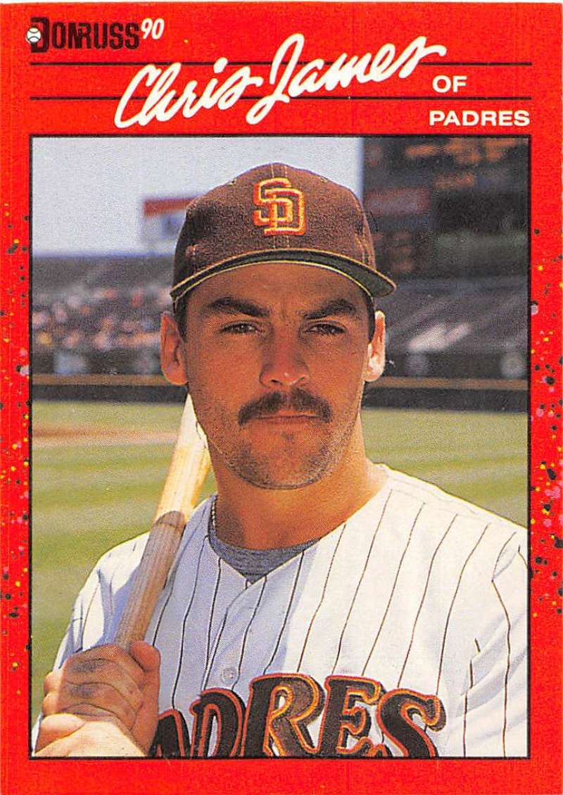 1990 Donruss Baseball #323 Chris James San Diego Padres Image 1