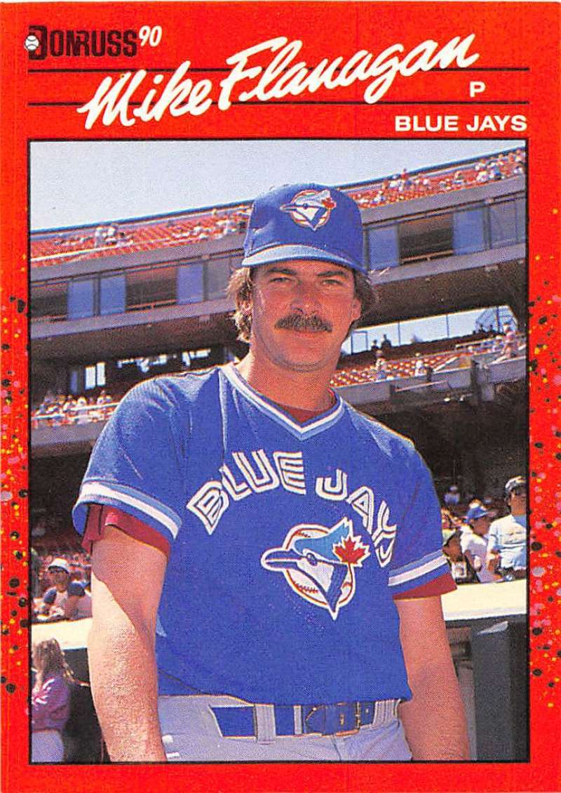 1990 Donruss Baseball #324 Mike Flanagan Toronto Blue Jays Image 1