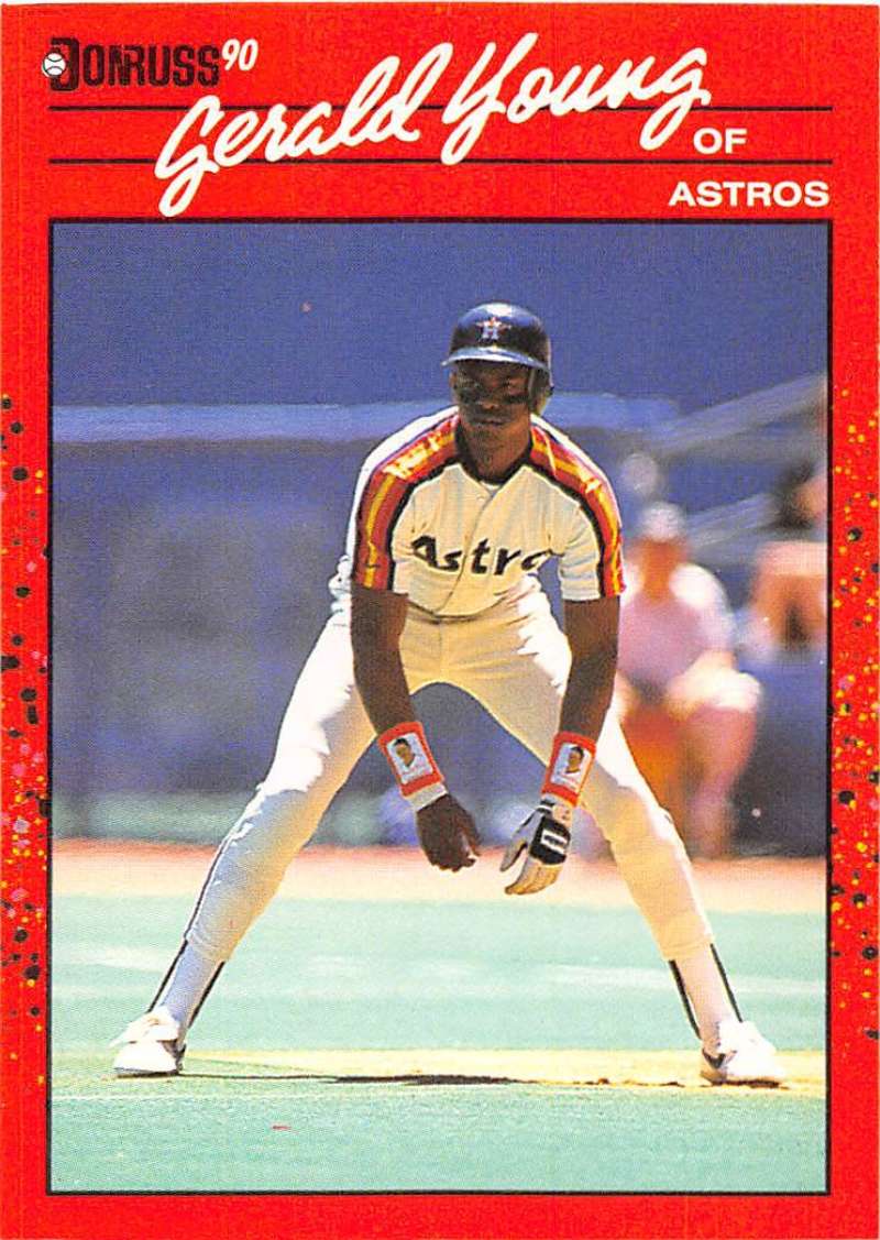 1990 Donruss Baseball #325 Gerald Young Houston Astros Image 1