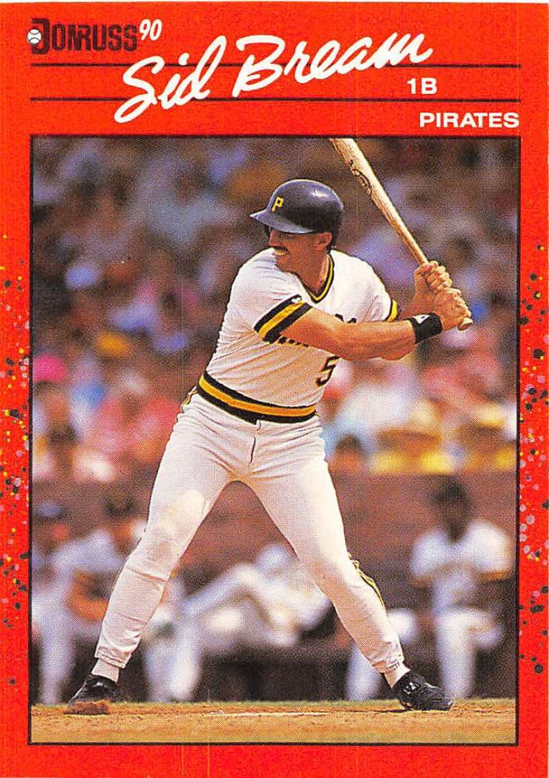 1990 Donruss Baseball #329 Sid Bream Pittsburgh Pirates Image 1