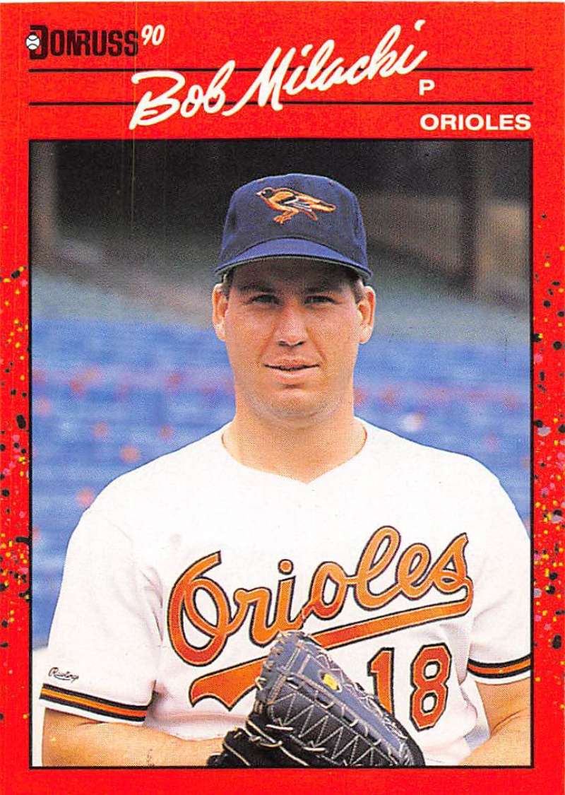 1990 Donruss Baseball #333 Bob Milacki Baltimore Orioles Image 1