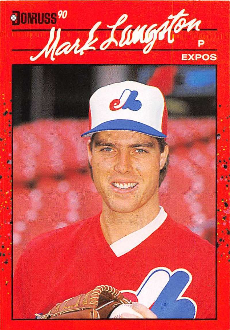 1990 Donruss Baseball #338 Mark Langston Montreal Expos Image 1