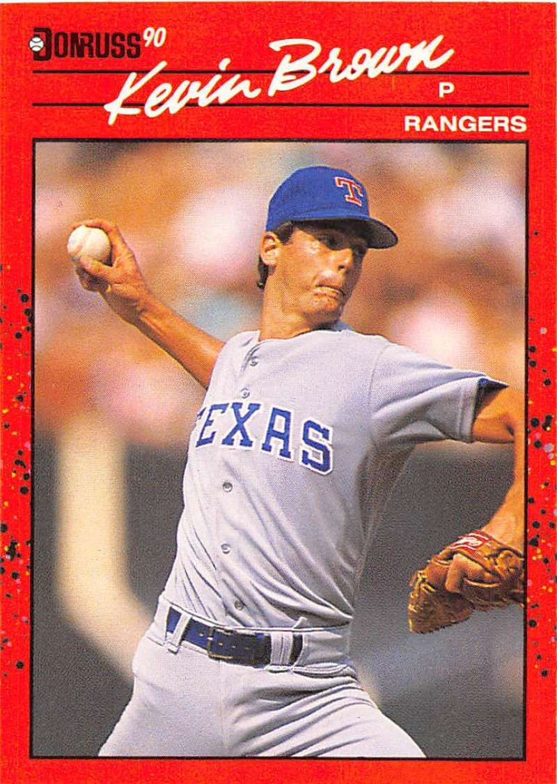 1990 Donruss Baseball #343 Kevin Brown UER Texas Rangers Image 1