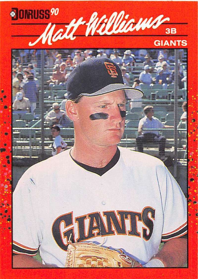 1990 Donruss Baseball #348 Matt Williams San Francisco Giants Image 1