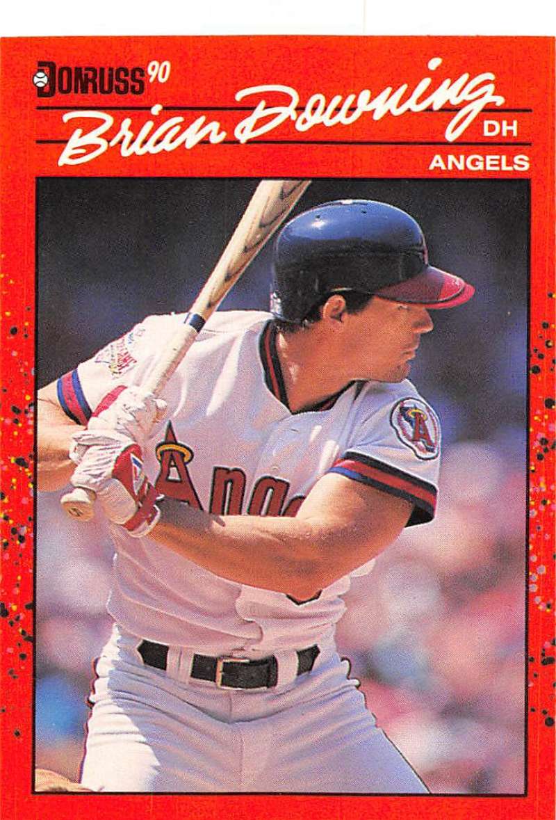 1990 Donruss Baseball #352 Brian Downing California Angels Image 1