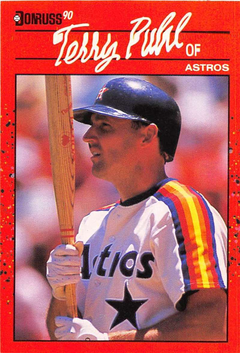 1990 Donruss Baseball #354 Terry Puhl Houston Astros Image 1