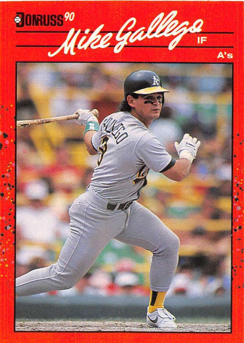 1990 Donruss Baseball #361 Mike Gallego Oakland Athletics Image 1